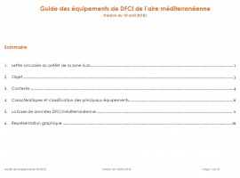 Guide des équipements de DFCI de l'aire méditerranéenne - v2018